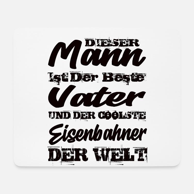 Eisenbahner - Mousepad (Querformat) - Weiß
