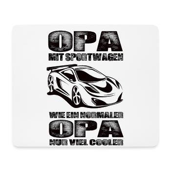 Opa Mit Sportwagen Wie Ein Normaler Opa Nur Cooler - Mousepad (Querformat) - Weiß - Vorne