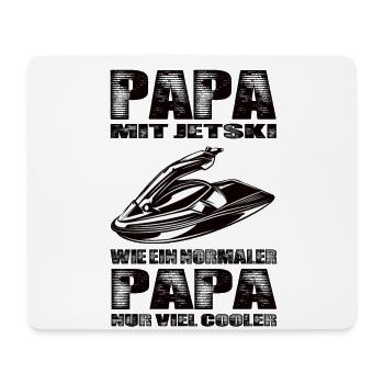 Papa Mit Jetski Wie Ein Normaler Papa Nur Cooler - Mousepad (Querformat) - Weiß - Vorne