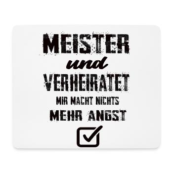 Meister und Verheiratet - Mousepad (Querformat) - Weiß - Vorne