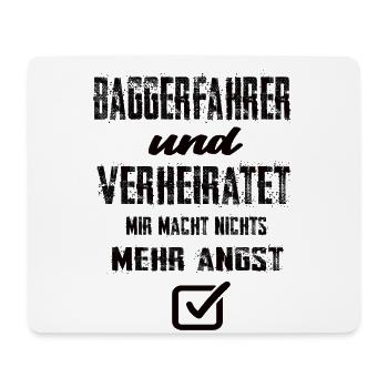 Baggerfahrer und Verheiratet - Mousepad (Querformat) - Weiß - Vorne
