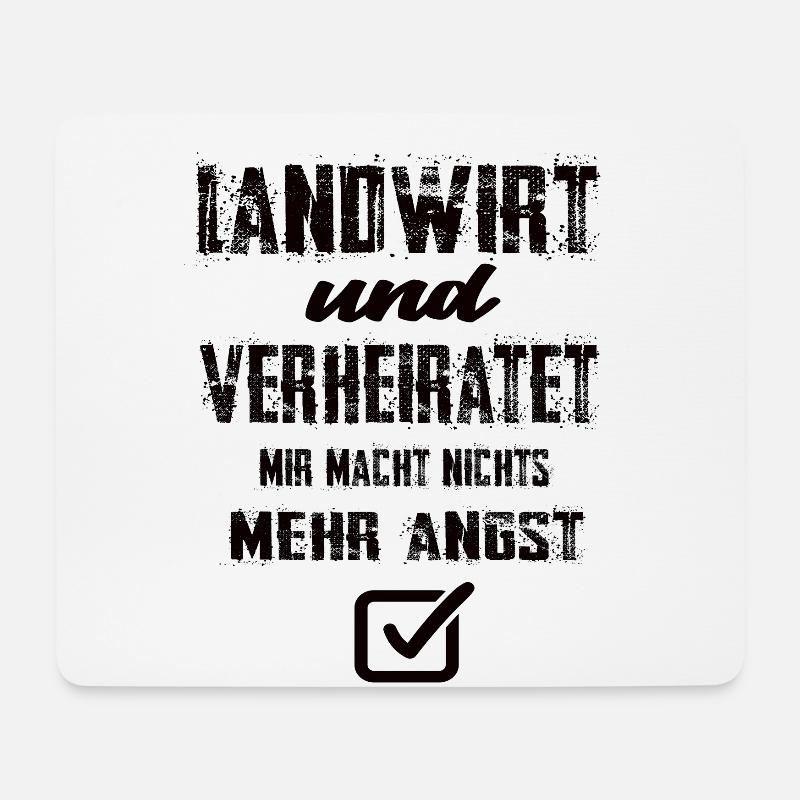 Landwirt und Verheiratet - Mousepad (Querformat) - Weiß