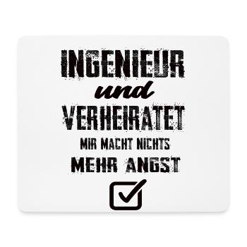 Ingenieur und Verheiratet - Mousepad (Querformat) - Weiß - Vorne