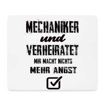 Mechaniker und Verheiratet - Mousepad (Querformat) - Weiß - Vorne
