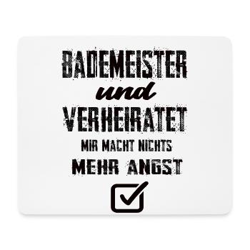 Bademeister und Verheiratet - Mousepad (Querformat) - Weiß - Vorne