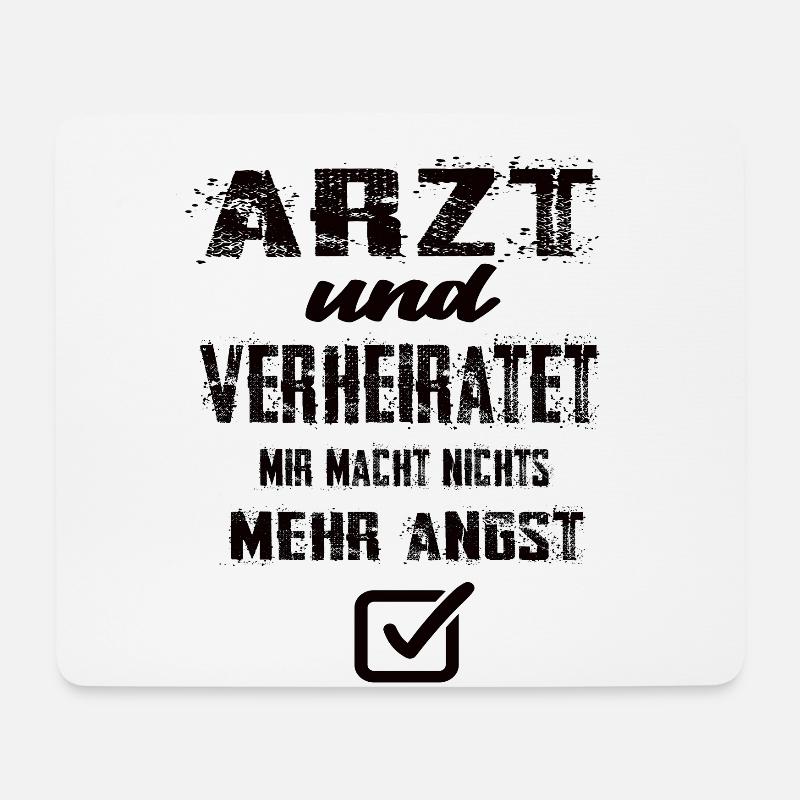 Arzt und Verheiratet - Mousepad (Querformat) - Weiß