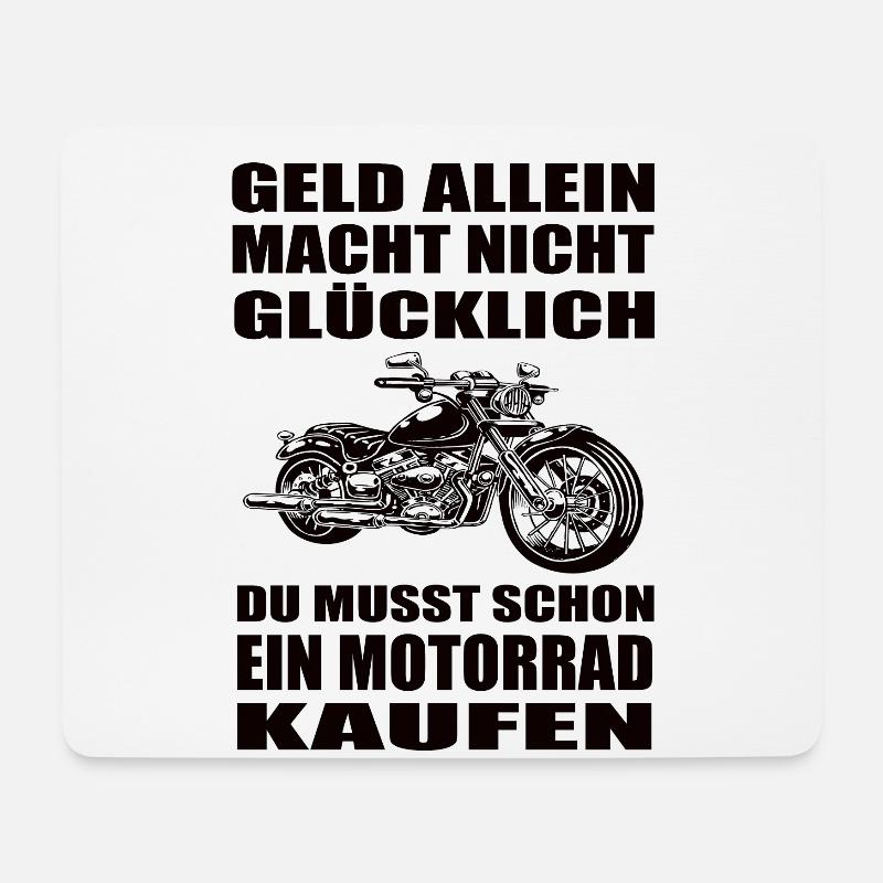 Motorrad - Mousepad (Querformat) - Weiß