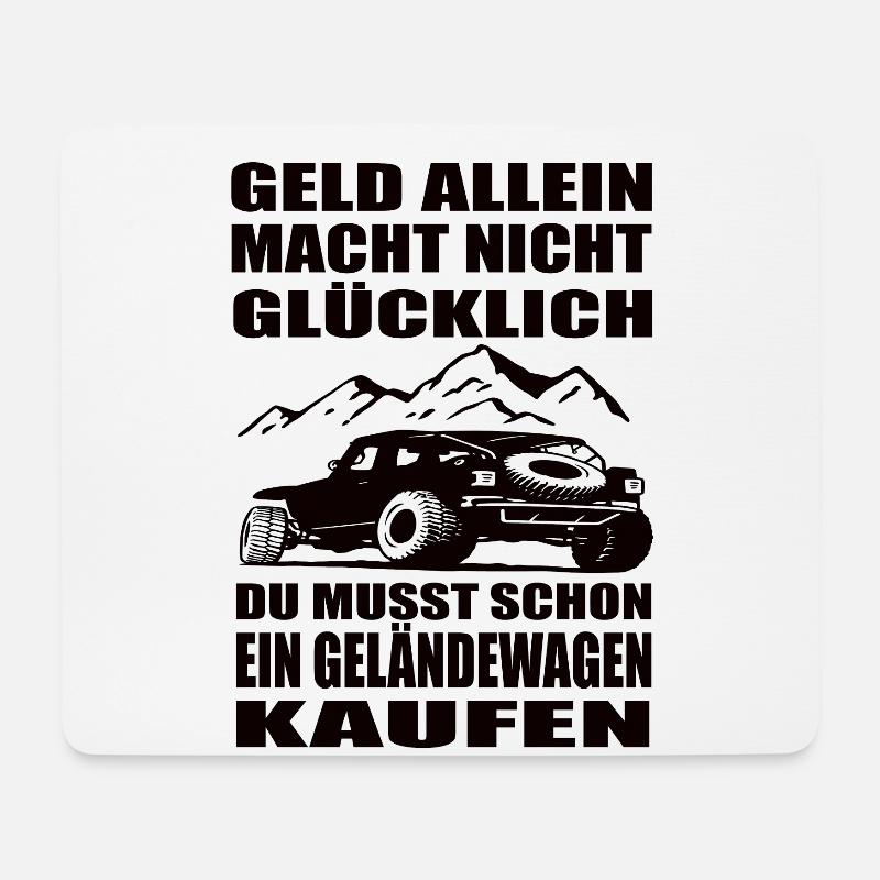 Geländewagen - Mousepad (Querformat) - Weiß