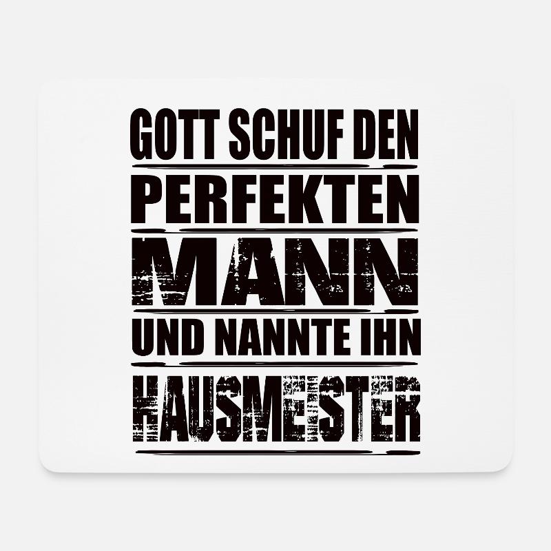 Hausmeister - Mousepad (Querformat) - Weiß
