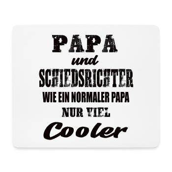 Papa und Schiedsrichter - Mousepad (Querformat) - Weiß - Vorne
