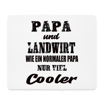 Papa und Landwirt - Mousepad (Querformat) - Weiß - Vorne