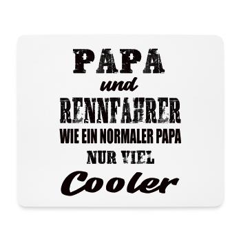 Papa und Rennfahrer Rennsport Motorsport - Mousepad (Querformat) - Weiß - Vorne