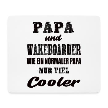 Papa und Wakeboarder Wakeboarding Waker - Mousepad (Querformat) - Weiß - Vorne
