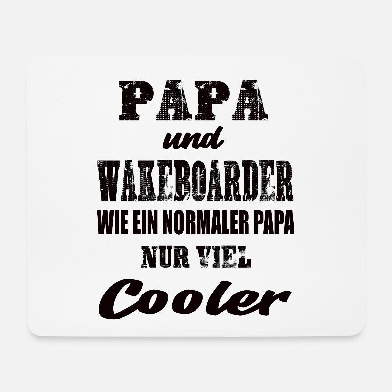 Papa und Wakeboarder Wakeboarding Waker - Mousepad (Querformat) - Weiß