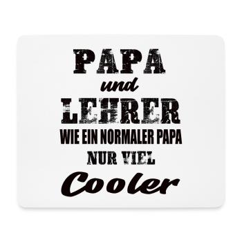 Papa und Lehrer - Mousepad (Querformat) - Weiß - Vorne