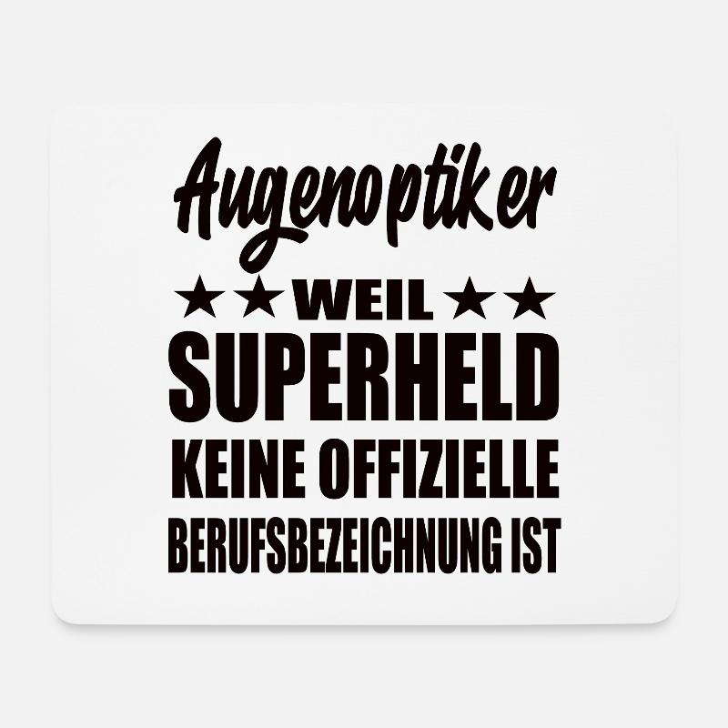 Augenoptiker Superheld Spruch - Mousepad (Querformat) - Weiß