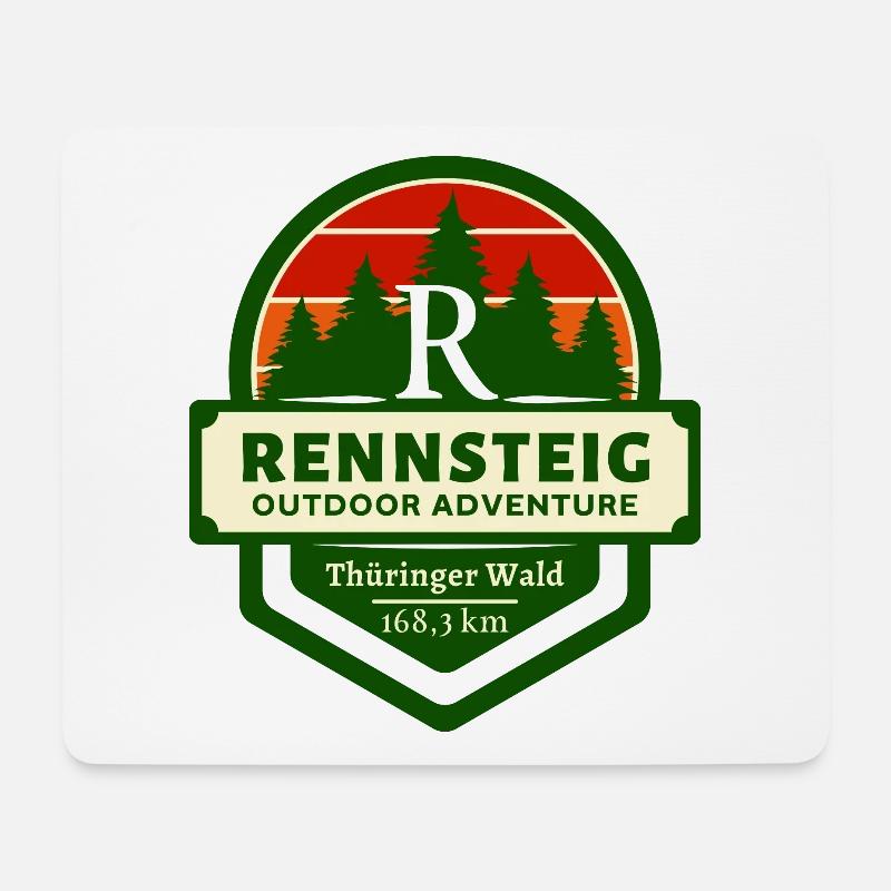 Rennsteig-Thüringer Wald-Thüringen - Mousepad (Querformat) - Weiß