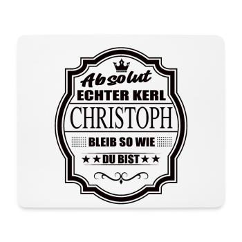 Absolut Echter Kerl Christoph Bleib So Wie Du Bist - Mousepad (Querformat) - Weiß - Vorne