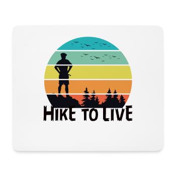 Hike To Live - Mouse Pad (horizontal) - white - Front