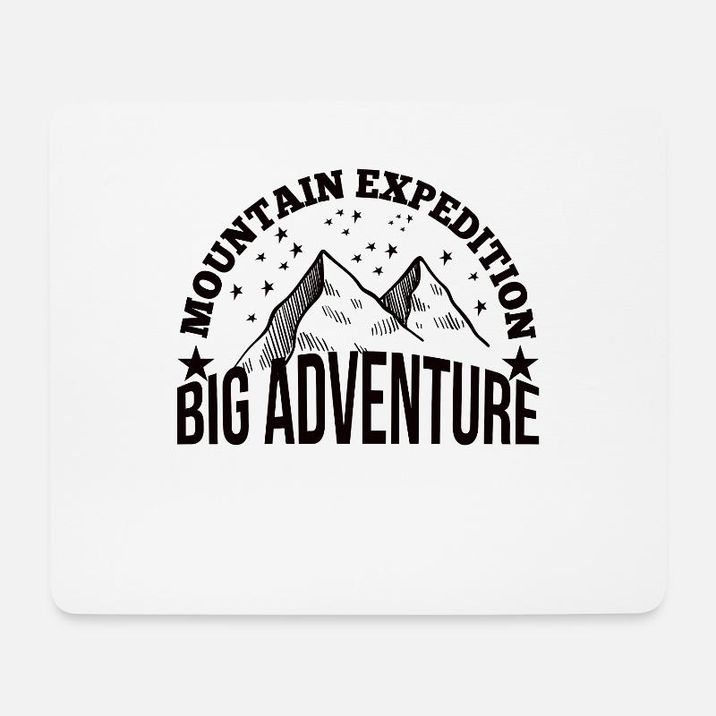 Berge - Mousepad (Querformat) - Weiß