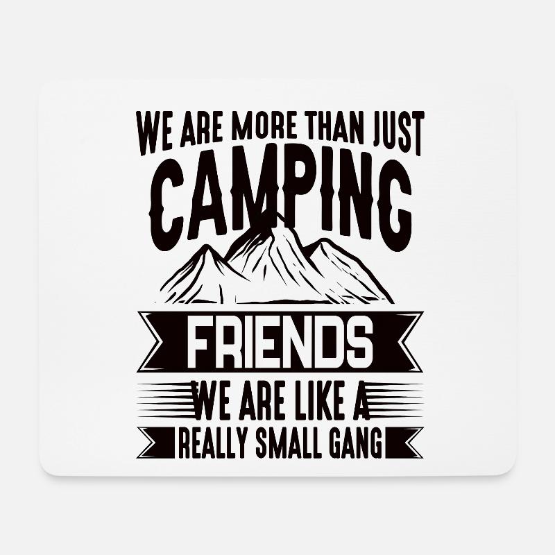 Campingurlaub - Mousepad (Querformat) - Weiß