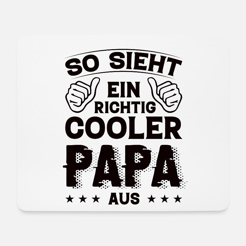 Papa Papa Geburtstag Papa Sprüche Bester Papa - Mousepad (Querformat) - Weiß
