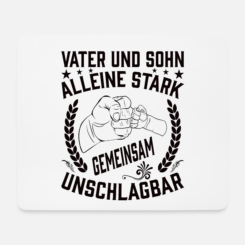 Vater und Sohn - Mousepad (Querformat) - Weiß