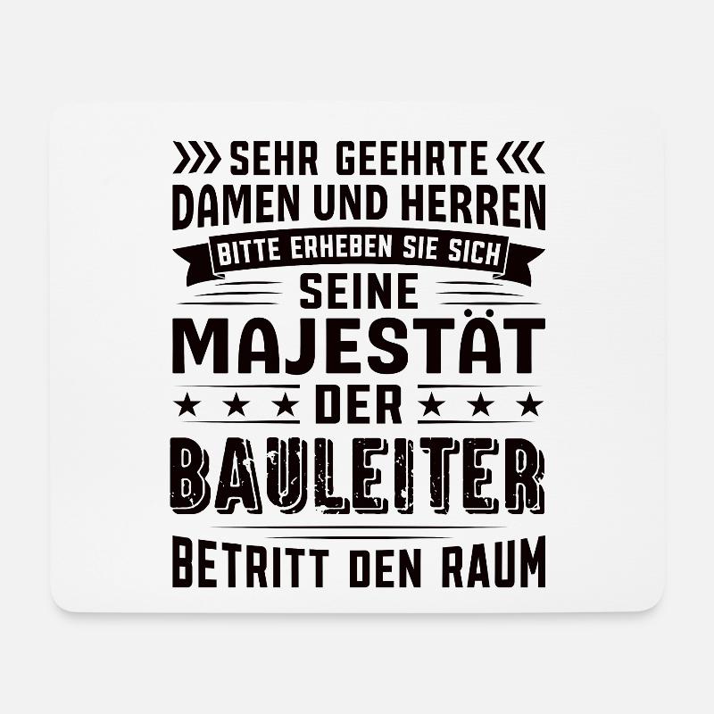 Bauleiter Geburtstag Bauleiter Sprüche Bauleiter - Mousepad (Querformat) - Weiß