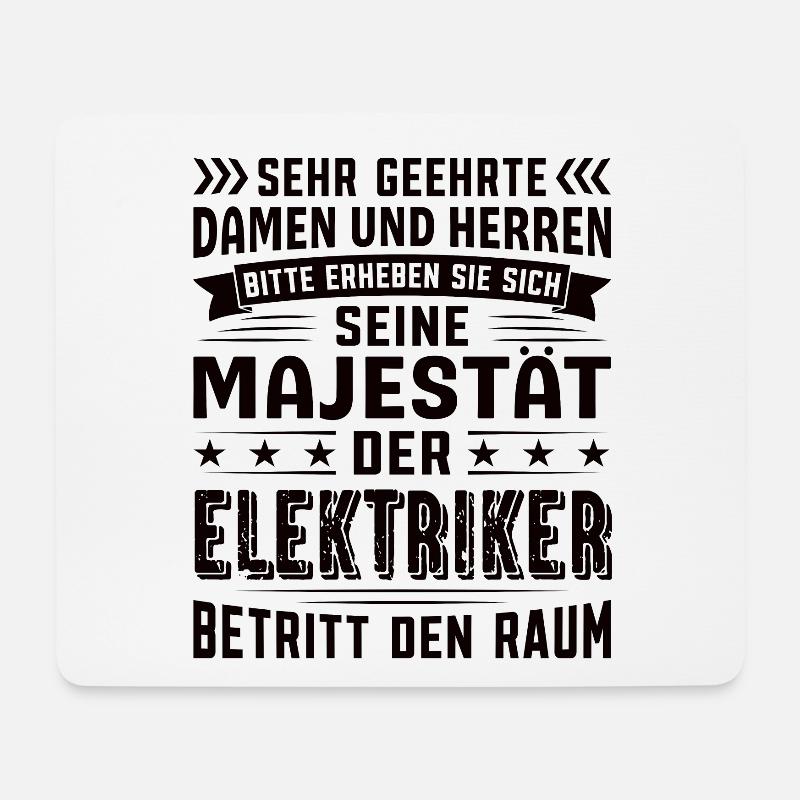 Elektriker Geburtstag Elektriker Sprüche - Mousepad (Querformat) - Weiß