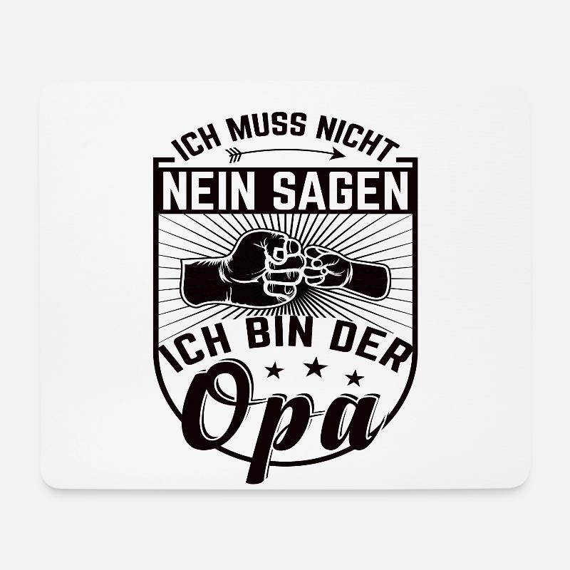 Werdender Opa Zukünftiger Opa Opa Verkündung - Mousepad (Querformat) - Weiß