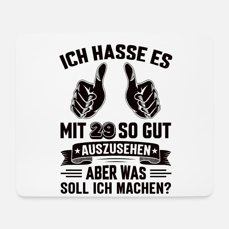 29 Geburtstag 29 Jahre 29 Lebensjahr 29 Lebenalter - Mousepad (Querformat) - Weiß
