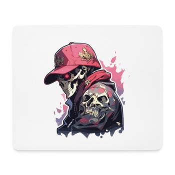 Totenkopf - Mousepad (Querformat) - Weiß - Vorne