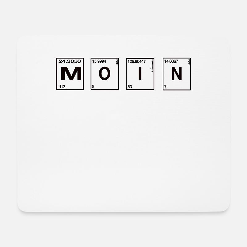 Moin - Mousepad (Querformat) - Weiß