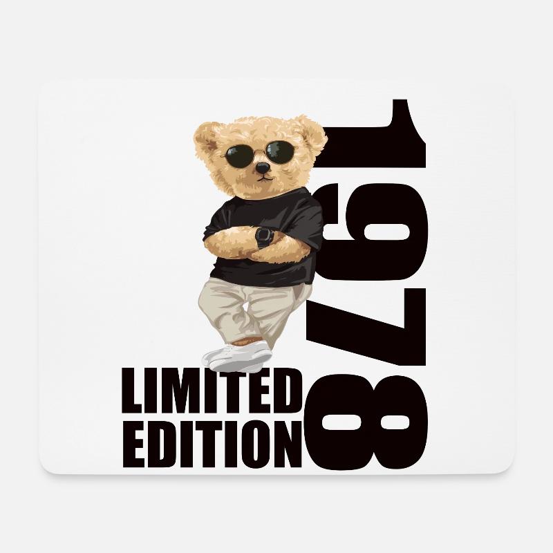 Limited Edition 1978 Bär Bären Geburtstag 1978 - Mousepad (Querformat) - Weiß