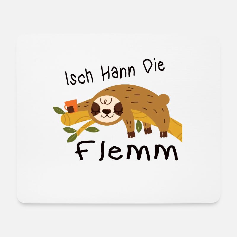 Isch Hann Die Flemm Saarland Saarländer Dialekt - Mousepad (Querformat) - Weiß
