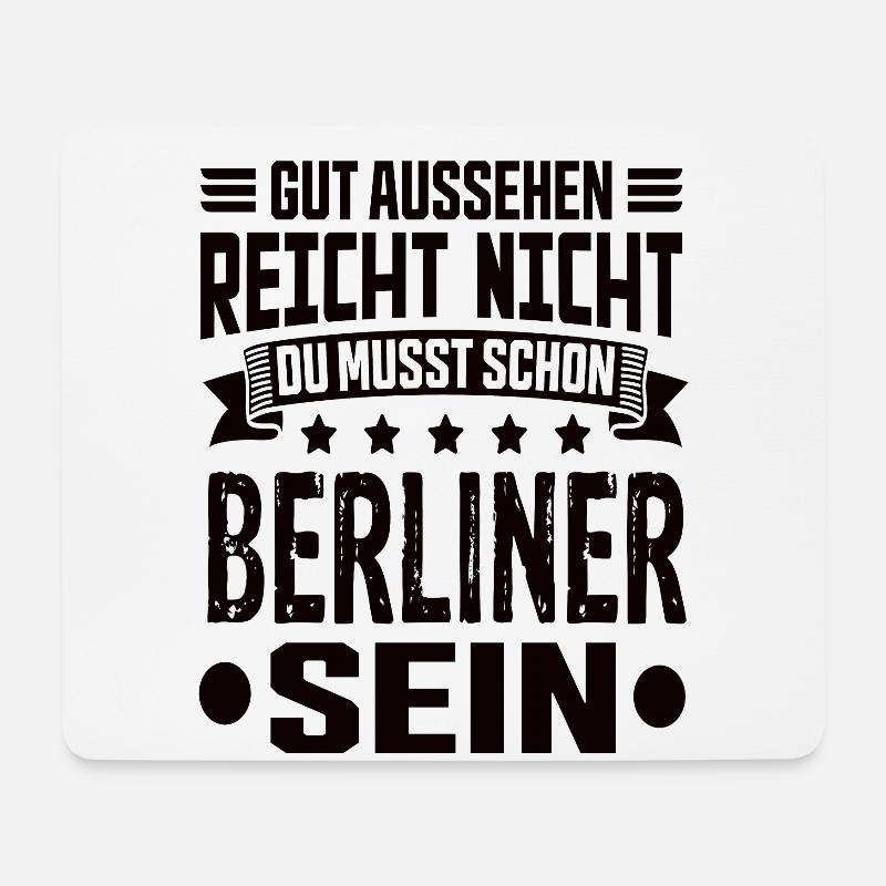 Berlin Berlin Hauptstadt Hemiat Berliner Sprüche - Mousepad (Querformat) - Weiß