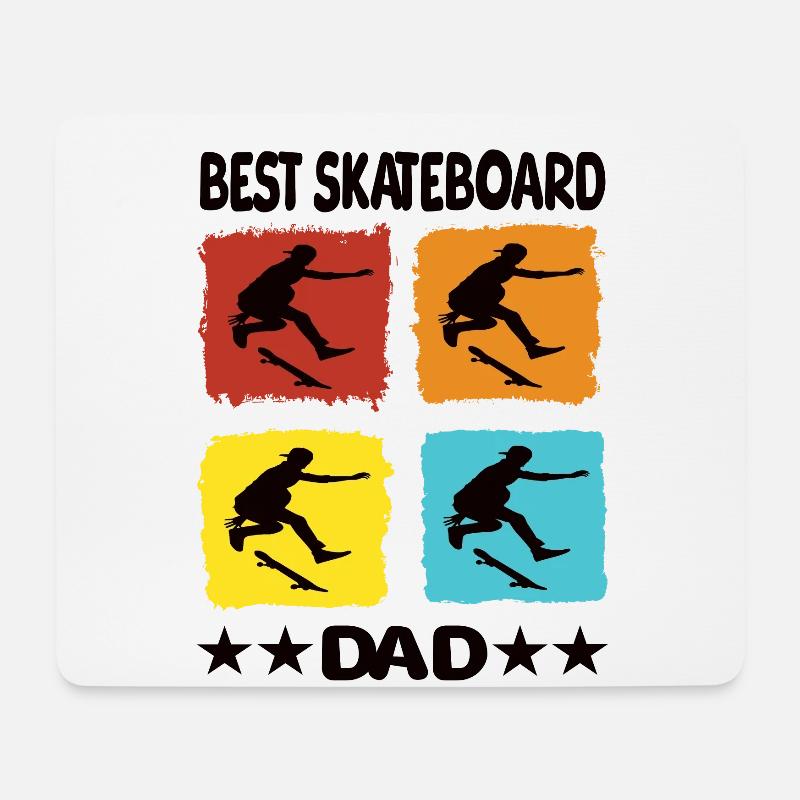 Best Skateboard Dad - Mousepad (Querformat) - Weiß