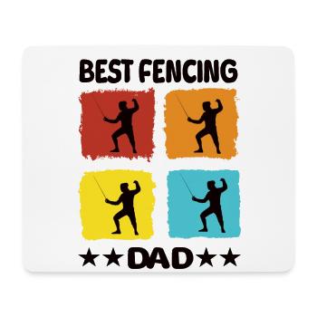 Best Fencing Dad - Mouse Pad (horizontal) - white - Front