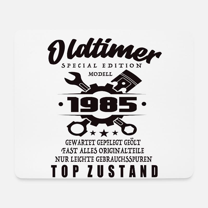 Oldtimer Special Edition Modell 1985 Geburtstag - Mousepad (Querformat) - Weiß