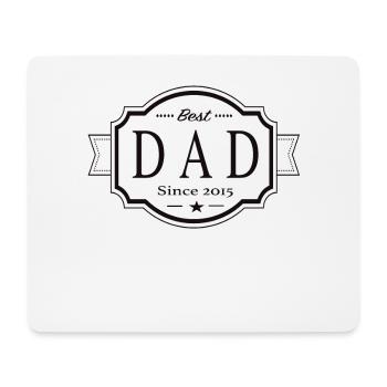 Meilleur papa depuis 2015 - Tapis de souris (format paysage) - blanc - Devant