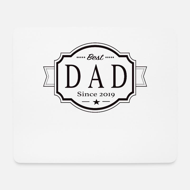 Bester Papa seit 2019 - Mousepad (Querformat) - Weiß