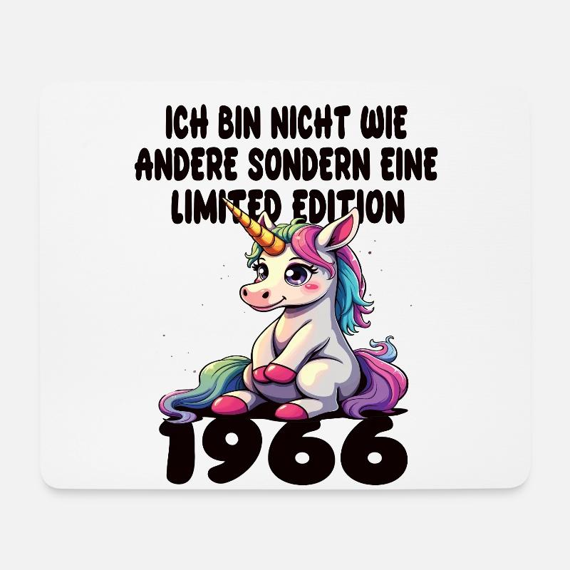 Limited Edition 1966 Geburtstag 1966 Geboren - Mousepad (Querformat) - Weiß