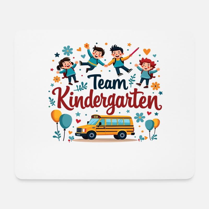 Team Kindergarten – Süßes Design für Kinder - Mousepad (Querformat) - Weiß