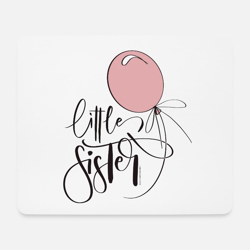 Little sister - Mousepad (Querformat) - Weiß