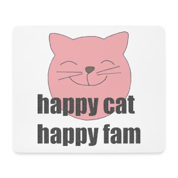 Happy Cat - Mouse Pad (horizontal) - white - Front