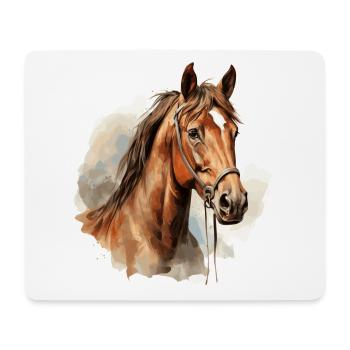 Pferd - Mousepad (Querformat) - Weiß - Vorne
