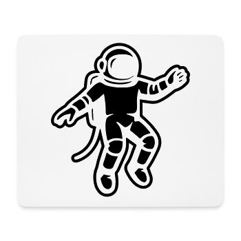 astronaut floating freely in space, captured mid-s - Mouse Pad (horizontal) - white - Front
