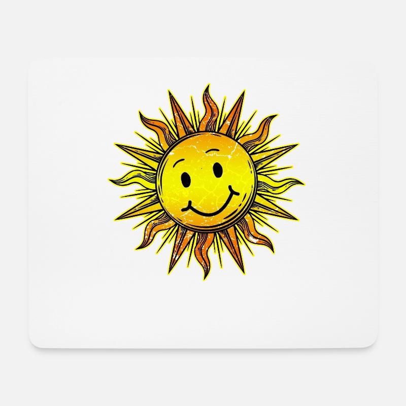 Sonne - Mousepad (Querformat) - Weiß