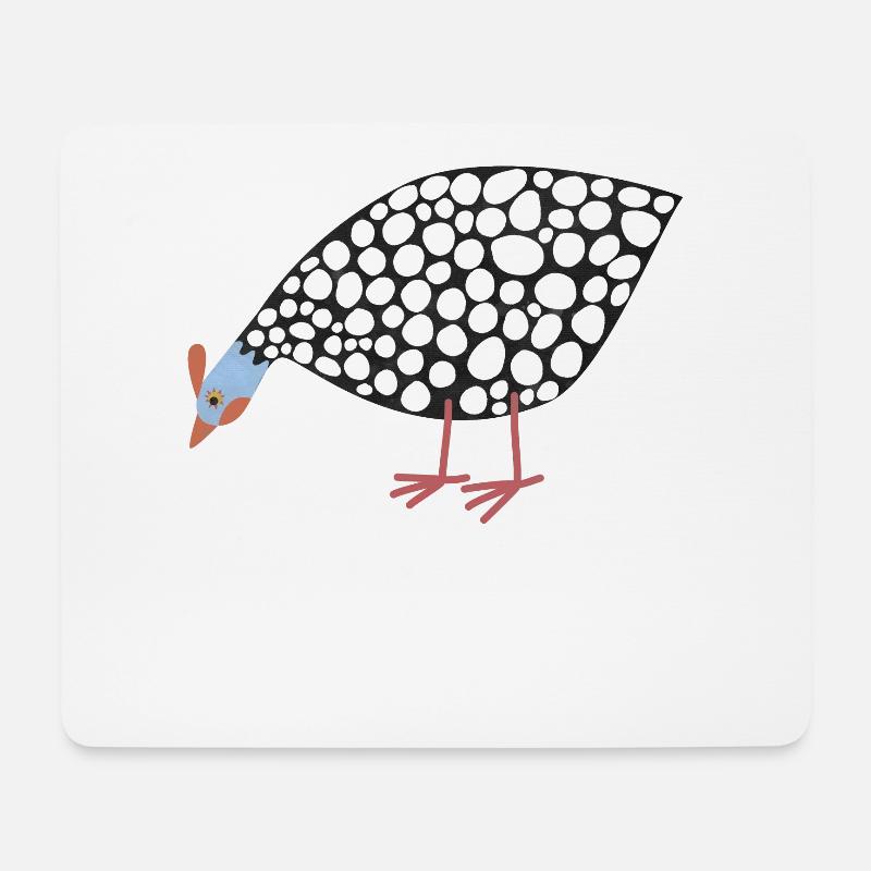 Pintade - Tapis de souris (format paysage) - blanc