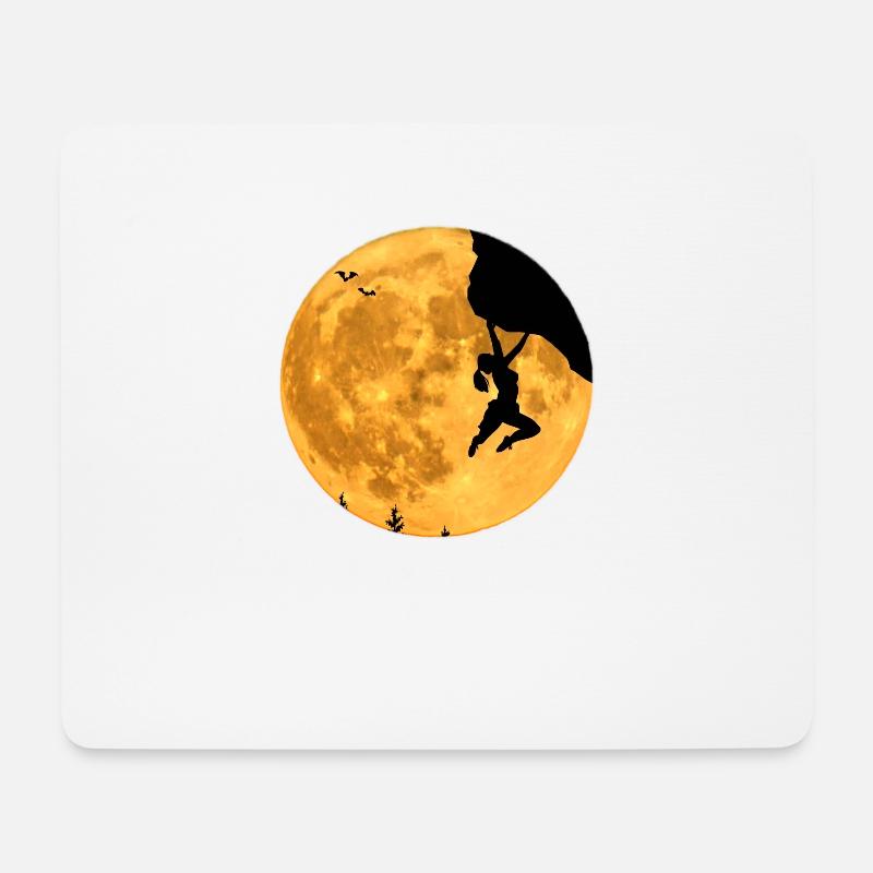 Bergsteigen Freiklettern Klettern Mond Bouldern - Mousepad (Querformat) - Weiß